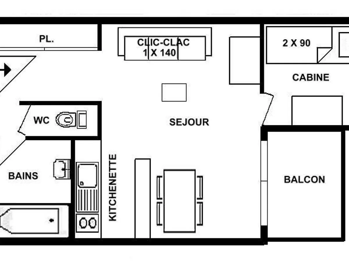 הוטלוס Studio Cabine Central Aux Saisies Avec Balcon - 4 Pers, 2 Etoiles - Fr-1-594-192